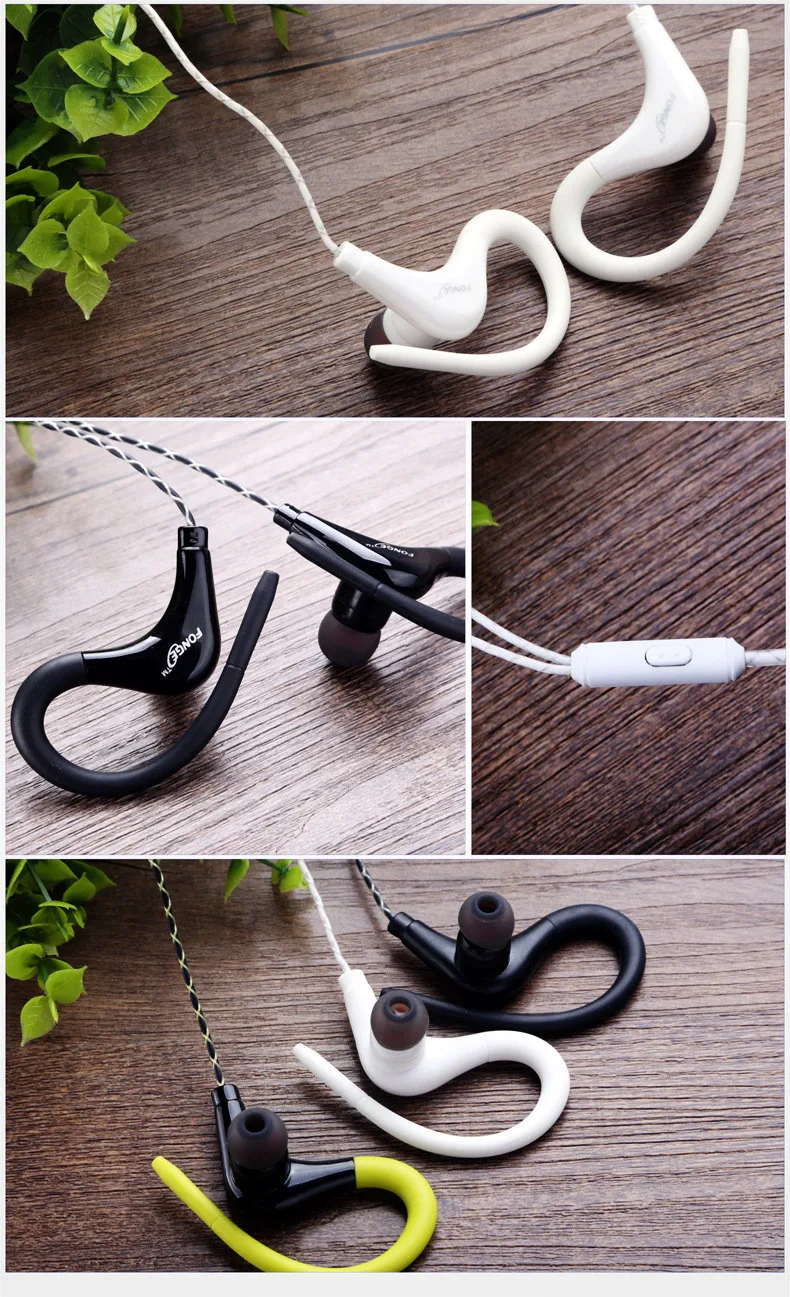 Chiclits In-ear Earphone with Microphone Sport Bass Headset 3.5mm Hanging Ear Type Earbud for iPhone Xiaomi Samsung (20)