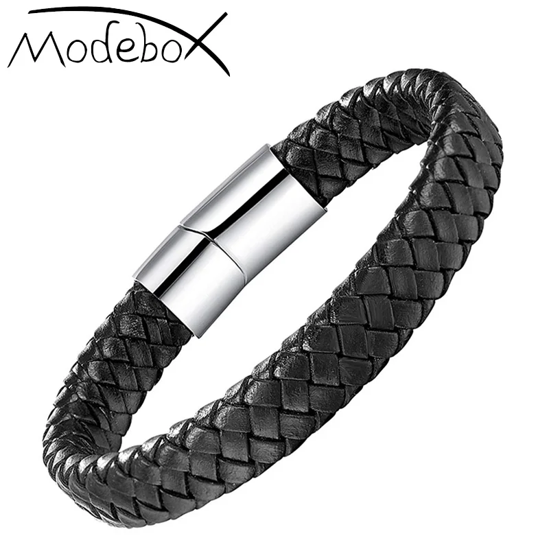 MODEBOX Braided Leather Bracelets For Men Bangle Bracelets Fashion Magnetic Clasp
MODEBOX Braided Leather Bracelets For Men Bangle Bracelets Fashion Magnetic Clasp