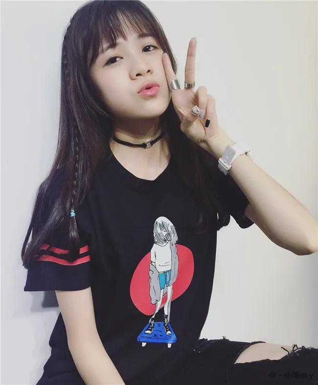 2016 Summer New Skater Girl Printed Loose Casual College Wind Short Sleeve Female T-shirt
2016 Summer New Skater Girl Printed Loose Casual College Wind Short Sleeve Female T-shirt