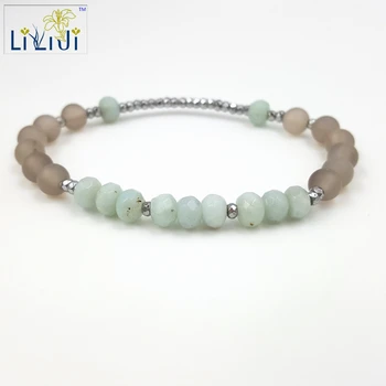 Natural Stone Amazonite Grey Agate Hematite Bracelet Total size about 7'' Fanshion Jewelry
Natural Stone Amazonite Grey Agate Hematite Bracelet Total size about 7'' Fanshion Jewelry