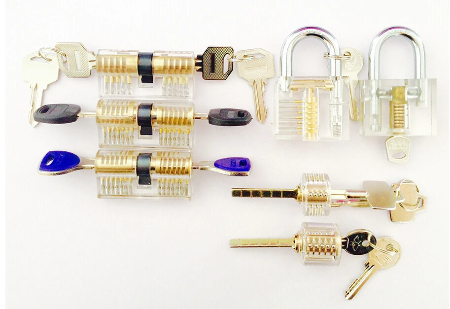 Free Shipping Hot Sale 7pcs Transparent locks Combination Practice Locksmith Training Tools Cutaway Visible Lock Pick Sets
Free Shipping Hot Sale 7pcs Transparent locks Combination Practice Locksmith Training Tools Cutaway Visible Lock Pick Sets