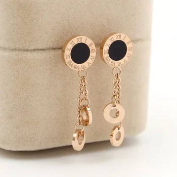 Fashion Love Shell Round Roman Numerals Tassel Circle Stud Earring Rose Gold Color Stainless Steel Women Party Gift
Fashion Love Shell Round Roman Numerals Tassel Circle Stud Earring Rose Gold Color Stainless Steel Women Party Gift