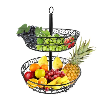 Top quality Household fruits vegetables shelf storage rack Fruit Basket Household Rack Double-deck Fruit Stand Kitchen Organizer
Top quality Household fruits vegetables shelf storage rack Fruit Basket Household Rack Double-deck Fruit Stand Kitchen Organizer