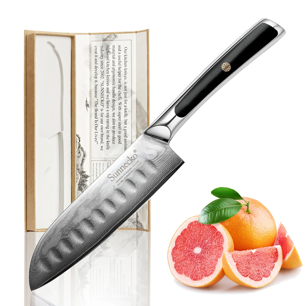 Sunnecko 5 "нож Santoku Дамасская сталь кухонные ножи японский VG10 ядро бритва острое