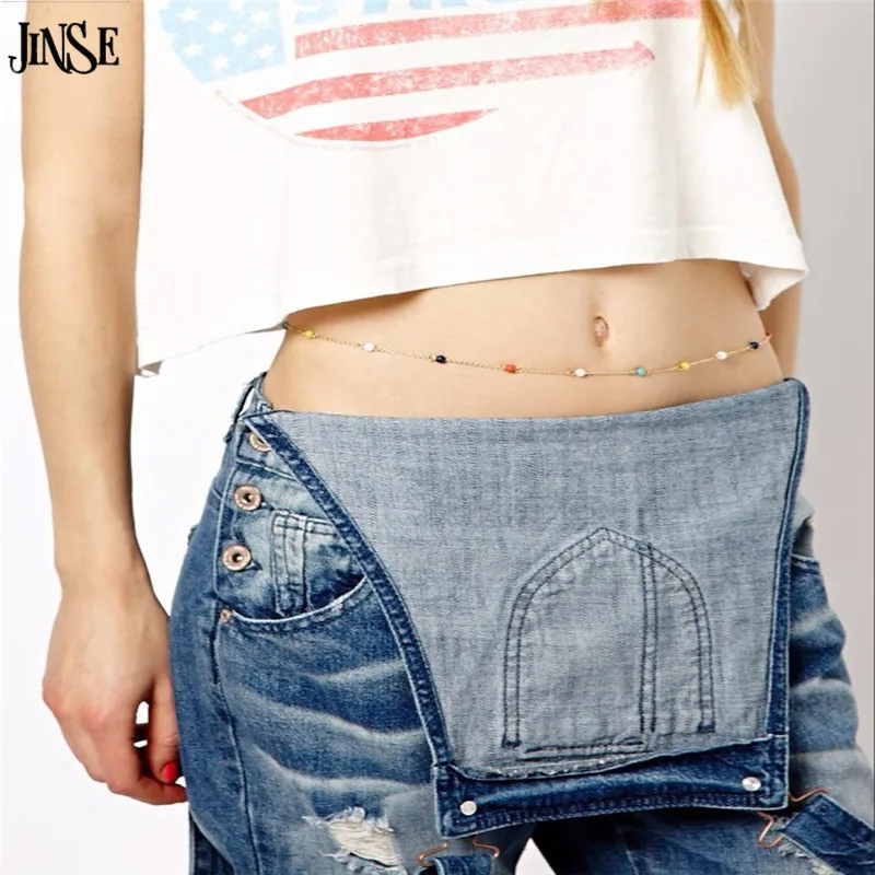 JINSE 2017 Fashion Gold Color Magazine Multicolor Colour Bead Waist Body Chain Jewelry For Gift NBC014
JINSE 2017 Fashion Gold Color Magazine Multicolor Colour Bead Waist Body Chain Jewelry For Gift NBC014