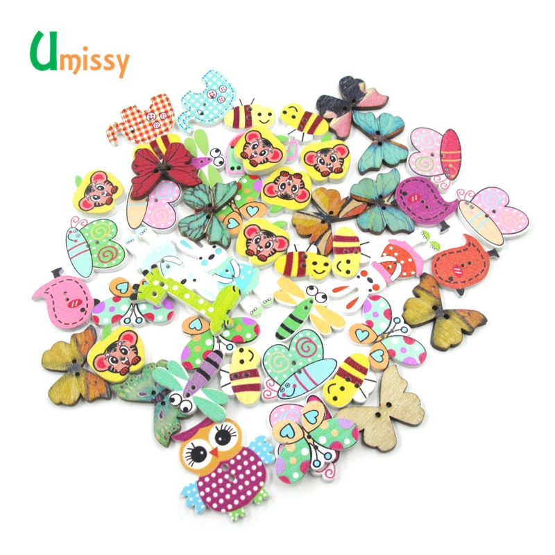 50pcs Animal Buttons Assorted Random Mix Pattern Cartoons Wood Sewing Buttons Scrapbooking
50pcs Animal Buttons Assorted Random Mix Pattern Cartoons Wood Sewing Buttons Scrapbooking