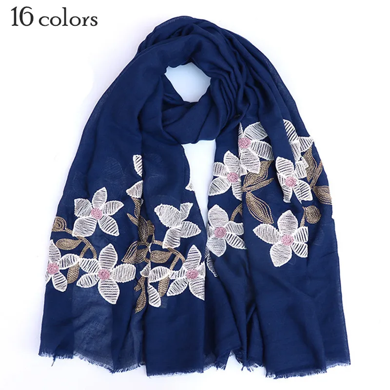16 colors embroider white flowers scarf Muslim hijab scarves fringe soft plain maxi shawl soft foulard pretty winter wrap shawls
16 colors embroider white flowers scarf Muslim hijab scarves fringe soft plain maxi shawl soft foulard pretty winter wrap shawls