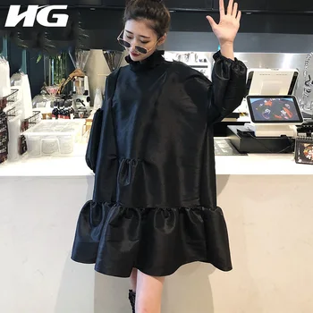 HG Vintage Loose Dress Women Stand Collar Puff Sleeve Ruffles Long Sleeve Fashion Elegant Dress Ladies 2019 New Autumn ZYQ1310
HG Vintage Loose Dress Women Stand Collar Puff Sleeve Ruffles Long Sleeve Fashion Elegant Dress Ladies 2019 New Autumn ZYQ1310