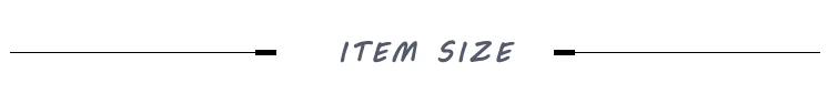 1  ITEM SIZE