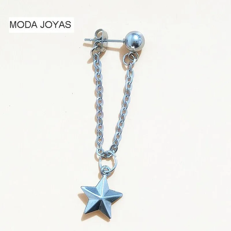 1pcs Men Ear Stud Star Tassel Earring Helix Piercing Rock Punk Kpop GD Earrings for Men women Male Accessories Chains
1pcs Men Ear Stud Star Tassel Earring Helix Piercing Rock Punk Kpop GD Earrings for Men women Male Accessories Chains