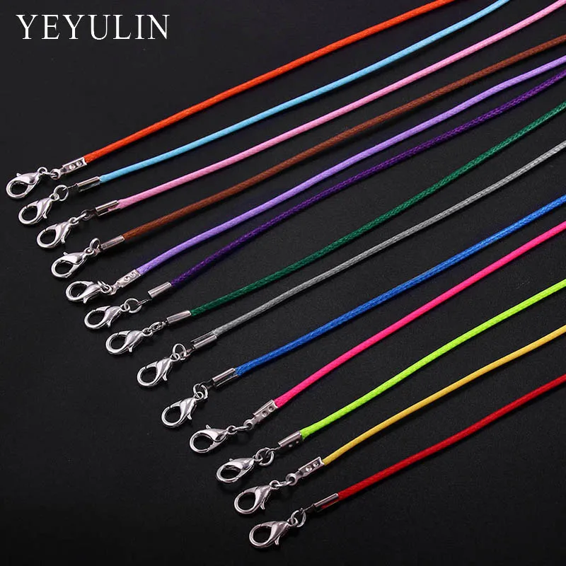 10pcs Multi-color Korean Cotton Waxed Cord Thread Necklaces With Lobster Clasps Necklace Fashion Jewelry For Women
10pcs Multi-color Korean Cotton Waxed Cord Thread Necklaces With Lobster Clasps Necklace Fashion Jewelry For Women
