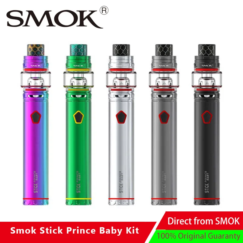 Original Smok Stick Prince Baby Kit with 4.5ml TFV12 Baby Prince Tank & 2000mAh Battery E-Cigarettes Vaporizer Vape Pen Kit
Original Smok Stick Prince Baby Kit with 4.5ml TFV12 Baby Prince Tank & 2000mAh Battery E-Cigarettes Vaporizer Vape Pen Kit