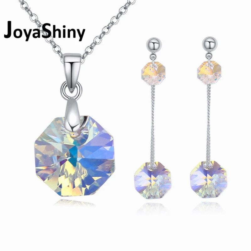 100% Crystals From Swarovski Jewelry Sets For Bridal Pendant Necklace Piercing Earrings For Women Party Accessories
100% Crystals From Swarovski Jewelry Sets For Bridal Pendant Necklace Piercing Earrings For Women Party Accessories