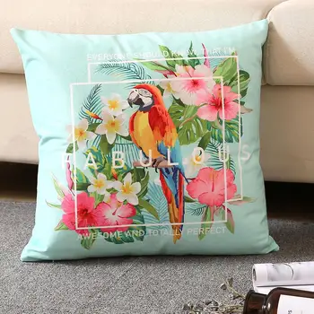 Double Side Print Tropical Plant Cushion Cover Flowers Home Decoration Bird Parrot Pillow Cover For Wedding Gift
Double Side Print Tropical Plant Cushion Cover Flowers Home Decoration Bird Parrot Pillow Cover For Wedding Gift