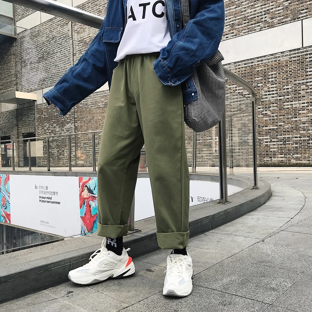 2018 Autumn Men's Fashion Casual Loose Solid Color Cargo Pants Elastic Waist Wide Leg Pants Cotton Green/khaki Trousers S-2XL
2018 Autumn Men's Fashion Casual Loose Solid Color Cargo Pants Elastic Waist Wide Leg Pants Cotton Green/khaki Trousers S-2XL