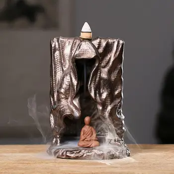 Backflow Incense Burner Smoke Waterfall Incense Burner Holder Ceramic Aromatherapy Furnace LED Mountain River Handicraft Censer
Backflow Incense Burner Smoke Waterfall Incense Burner Holder Ceramic Aromatherapy Furnace LED Mountain River Handicraft Censer