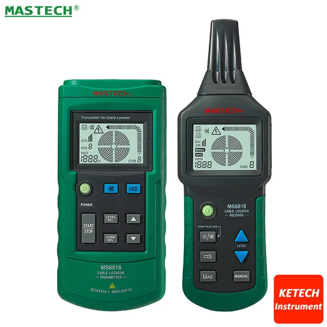 MS6818 Wire Cable Tracker Finder Metal Pipe Locator Detector Tester Circuit Breaker Finders Meter AC/DC 12~400V
MS6818 Wire Cable Tracker Finder Metal Pipe Locator Detector Tester Circuit Breaker Finders Meter AC/DC 12~400V