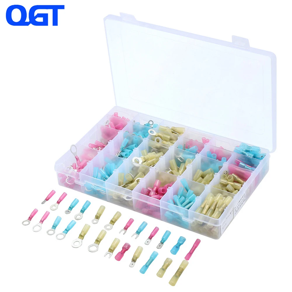 480pcs Heat Shrink Wire Connectors Terminals Marine Automotive Crimp Connector Set Assortment Ring Fork Hook Spade Butt Splices
480pcs Heat Shrink Wire Connectors Terminals Marine Automotive Crimp Connector Set Assortment Ring Fork Hook Spade Butt Splices