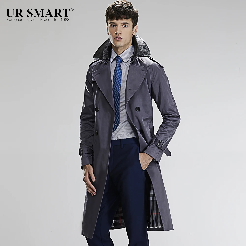 URSMART super long double collar against the wind and rain man windbreaker double-breasted tunic gray male trench coat
URSMART super long double collar against the wind and rain man windbreaker double-breasted tunic gray male trench coat