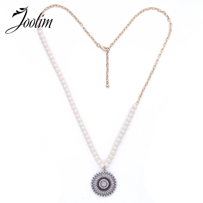 JOOLIM Jewelry Wholesale/2017 Pearl Chain Round Pendant Necklace Elegant Jewelry Fashion Jewelry
JOOLIM Jewelry Wholesale/2017 Pearl Chain Round Pendant Necklace Elegant Jewelry Fashion Jewelry
