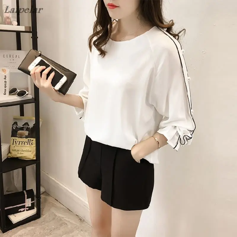 Plus Size 5XL 2018 Women Top Butterfly Long Sleeve Autumn Spring Blouse Beading Embroidery Elegant Blouse Chiffon Pearl Shirt
Plus Size 5XL 2018 Women Top Butterfly Long Sleeve Autumn Spring Blouse Beading Embroidery Elegant Blouse Chiffon Pearl Shirt