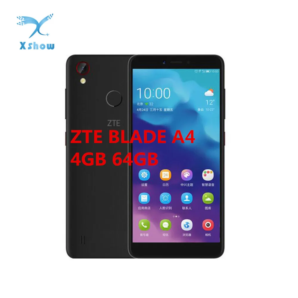 Original ZTE Blade A4 Smartphone 4G LTE snapdragon 435 Octa Core 4GB RAM 64GB ROM 5.45Inch Android 8.1 13MP 3200mAh Mobile Phone
Original ZTE Blade A4 Smartphone 4G LTE snapdragon 435 Octa Core 4GB RAM 64GB ROM 5.45Inch Android 8.1 13MP 3200mAh Mobile Phone