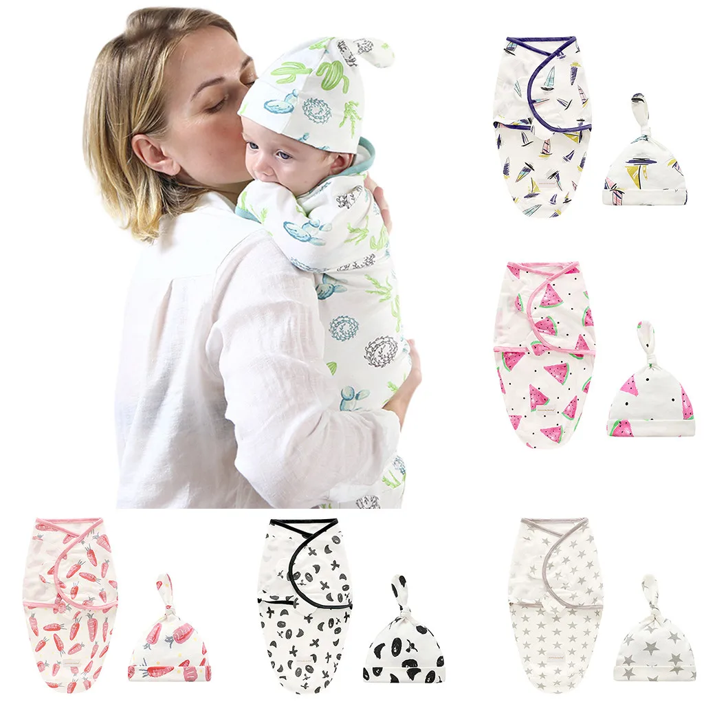 Hot 2 Pieces Set Baby Newborn Swaddle Wrap+Hat Cotton Receiving Blanket Bedding Print Cute Infant Sleeping Bag For 0-6 Months@27
Hot 2 Pieces Set Baby Newborn Swaddle Wrap+Hat Cotton Receiving Blanket Bedding Print Cute Infant Sleeping Bag For 0-6 Months@27