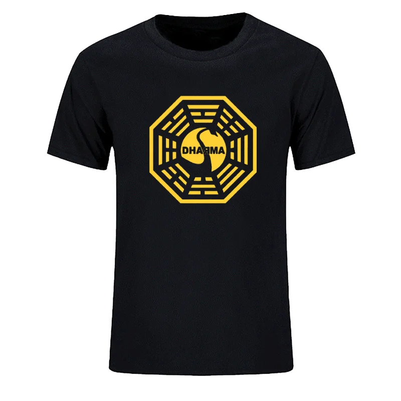 American TV Series LOST Dharma Initiative Men Fitness Cotton Short Sleeve T-shirt XS-XXL | Мужская одежда