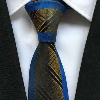 New Designers Slim Skinny Tie Mens Luxury Woven Necktie Blue Border with Golden Stripes
New Designers Slim Skinny Tie Mens Luxury Woven Necktie Blue Border with Golden Stripes