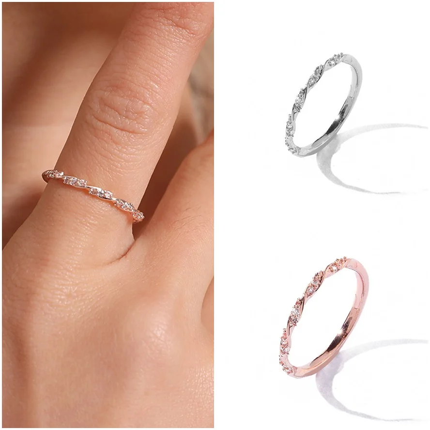 2018 New Fashion Women Twisted Shape Engagement Ring Stacking Matching Band Anniversary Ring Romantic Rings Size 8 drop shipping
2018 New Fashion Women Twisted Shape Engagement Ring Stacking Matching Band Anniversary Ring Romantic Rings Size 8 drop shipping
