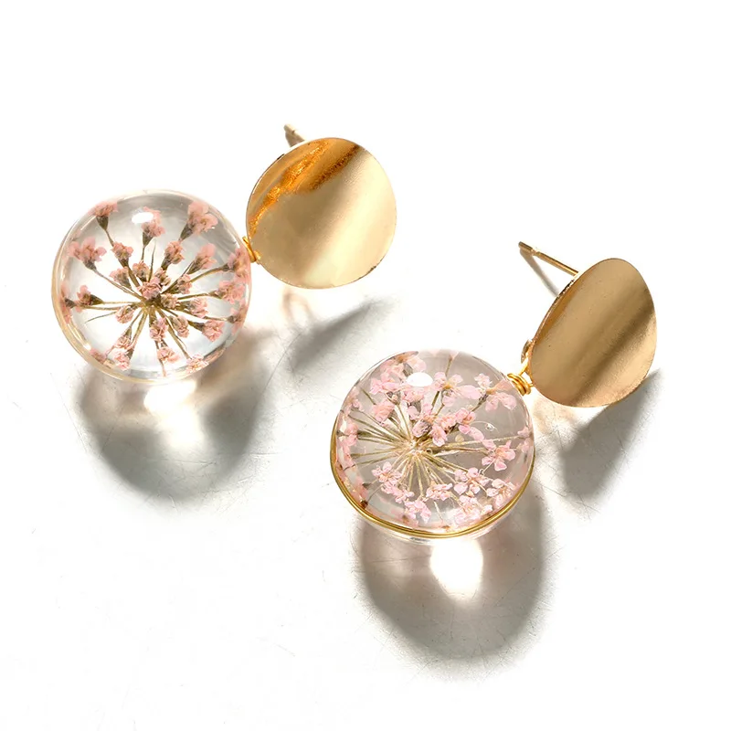 Glass Flower Earrings