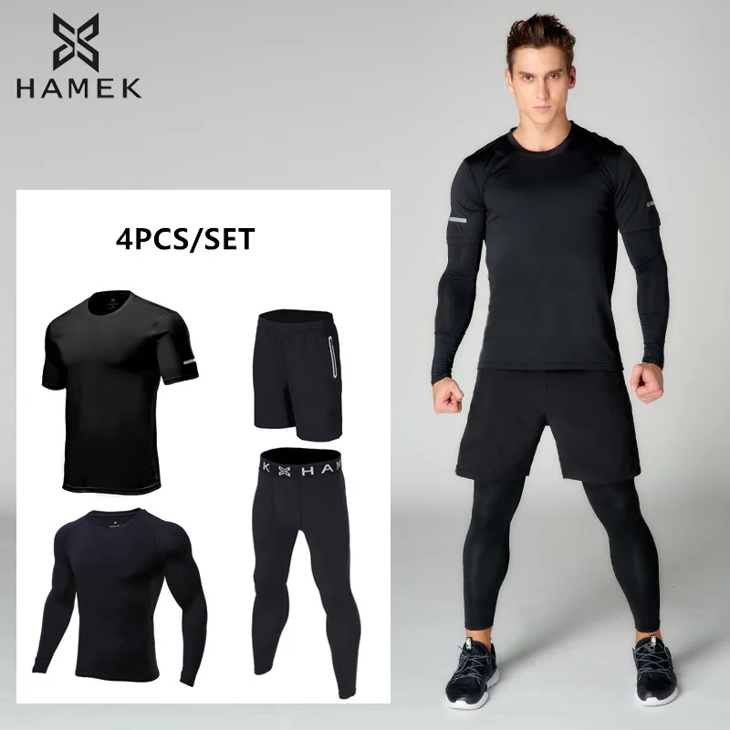 2018 New Men Running Sets Quick Dry Jogger Sport Gym Compression Suit Yoga Fitness Set Men Basketball Training Suit Set 4pcs/set
2018 New Men Running Sets Quick Dry Jogger Sport Gym Compression Suit Yoga Fitness Set Men Basketball Training Suit Set 4pcs/set