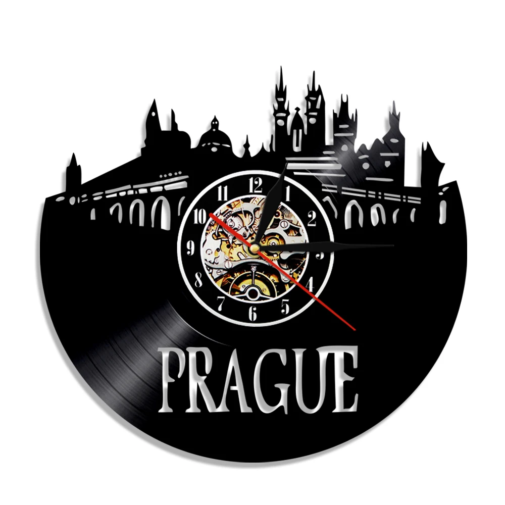 1Piece Prague Wall Art Clock Czech Republic Big City Cityscape Wall Clock Skyline Made Of Vinyl Record Wall Art Travel Gift
1Piece Prague Wall Art Clock Czech Republic Big City Cityscape Wall Clock Skyline Made Of Vinyl Record Wall Art Travel Gift