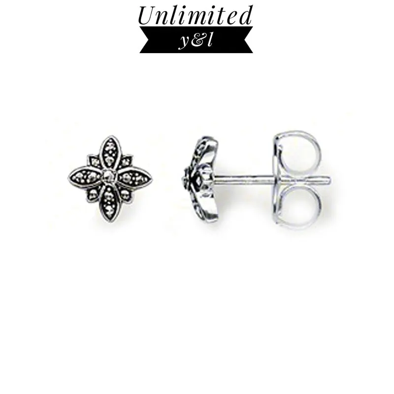 Marcasite Black Flower Stud Earrings for Women and Men Black Marcasite Silver Fashion Star Ear Stud Jewelry
Marcasite Black Flower Stud Earrings for Women and Men Black Marcasite Silver Fashion Star Ear Stud Jewelry