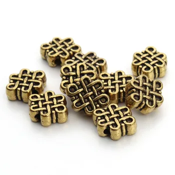 50pcs/lot 11x9mm Antique Gold/Silver Chinese Knot Metal Tibetan Spacer Beads Fit DIY Bracelets Jewelry Making Findings F3402
50pcs/lot 11x9mm Antique Gold/Silver Chinese Knot Metal Tibetan Spacer Beads Fit DIY Bracelets Jewelry Making Findings F3402