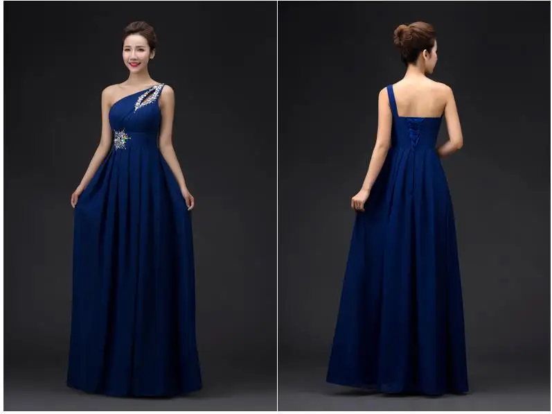 DongCMY 2017 new long design Evening dress party one shoulder vestido longo Lace-up plus size formal CG002 22