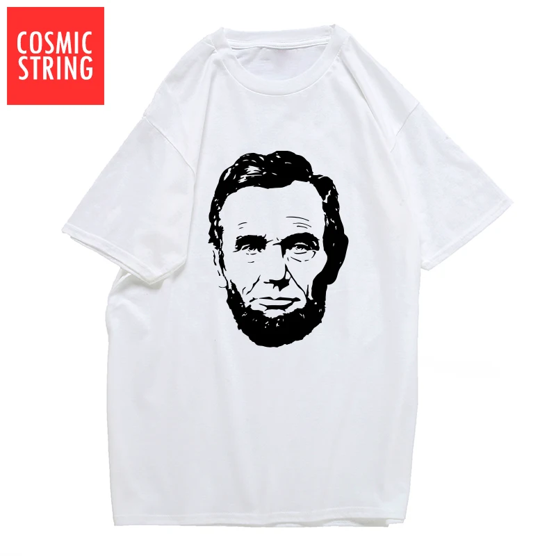 COSMIC STRING cotton summer Abraham Lincoln print men t shirt casual short sleeve men tshirt cool t-shirt male loose tee shirts
COSMIC STRING cotton summer Abraham Lincoln print men t shirt casual short sleeve men tshirt cool t-shirt male loose tee shirts