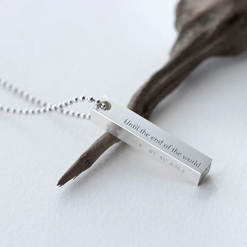 Fine Jewelry Name Cuboid Bar Pendant Necklace Personalized Custom S925 Sterling Sliver Chain Necklaces & Pendants No Chain
Fine Jewelry Name Cuboid Bar Pendant Necklace Personalized Custom S925 Sterling Sliver Chain Necklaces & Pendants No Chain