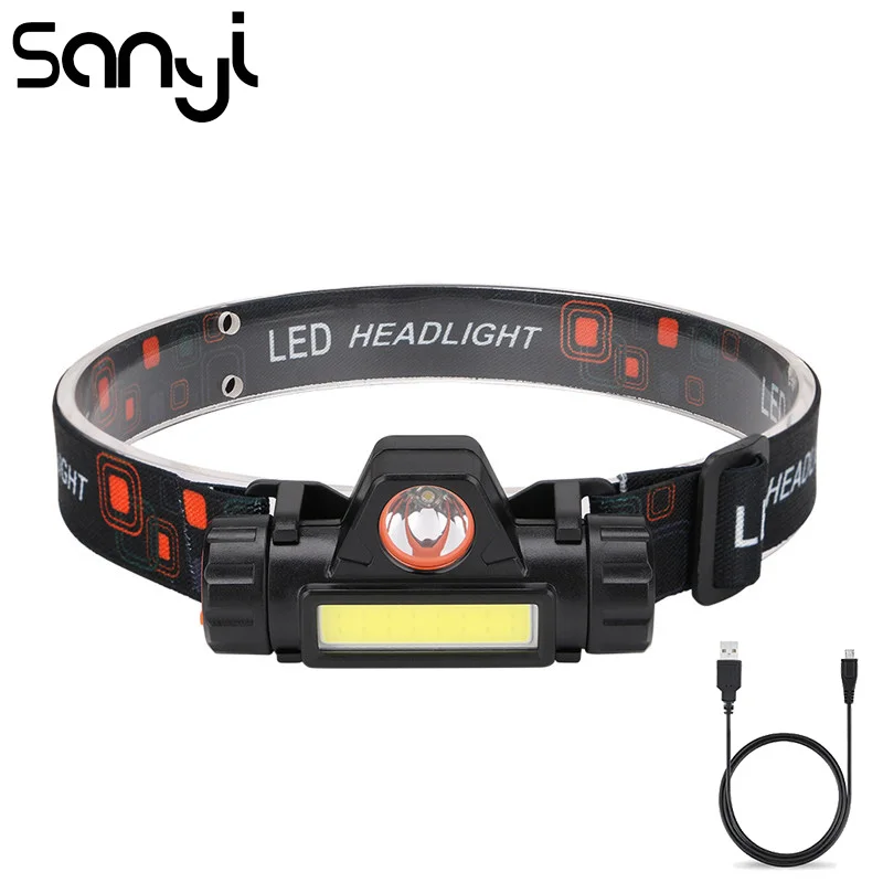SANYI 2 Modes Headlamp USB Recharging Built-in Battery Head Light XPE COB Headlight 3800 LM Flashlight Head
SANYI 2 Modes Headlamp USB Recharging Built-in Battery Head Light XPE COB Headlight 3800 LM Flashlight Head