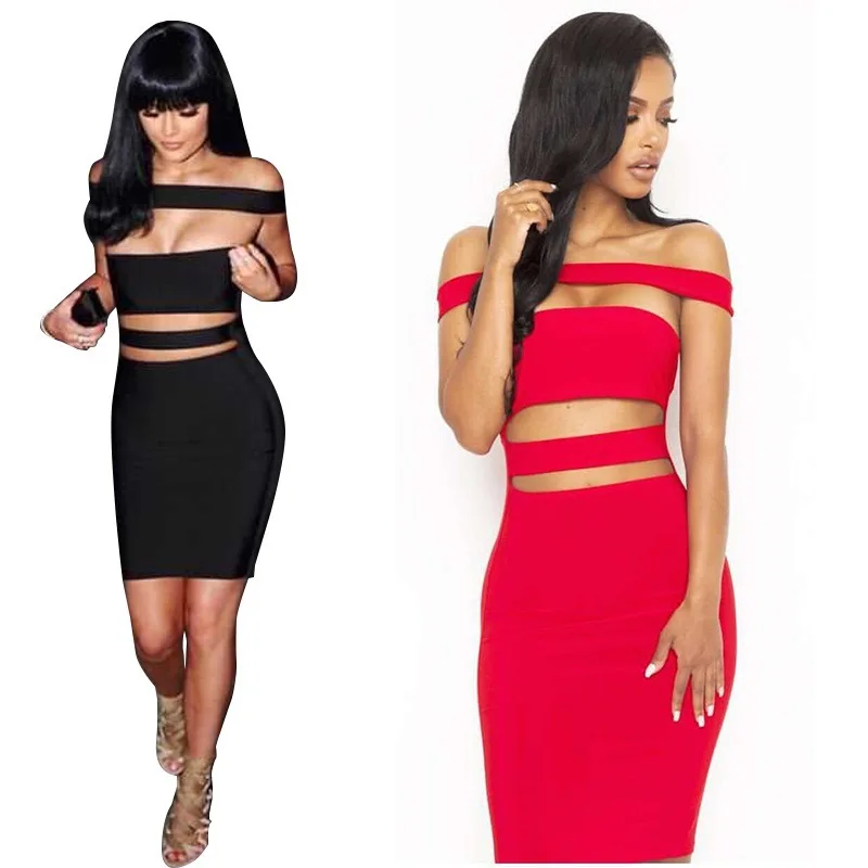 2019 Sexy Red Women's Bandage Dress Off The Shoulder Slash Neck Hollow Out Bodycon Dress Night Clubbing Party Vestido Mini Dress
2019 Sexy Red Women's Bandage Dress Off The Shoulder Slash Neck Hollow Out Bodycon Dress Night Clubbing Party Vestido Mini Dress