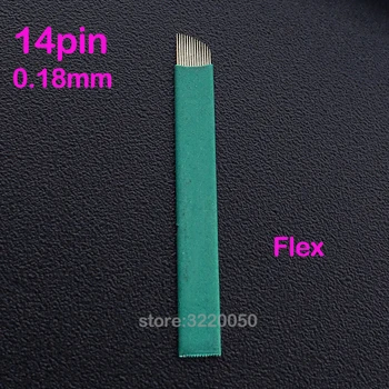 New 0.18mm diameter 14 pin microblading needles blades Lamina Agulha Sobrancelha Tebori Microblading 14 Pontas Flex brow tatoo
New 0.18mm diameter 14 pin microblading needles blades Lamina Agulha Sobrancelha Tebori Microblading 14 Pontas Flex brow tatoo