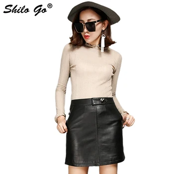 SHILO GO Leather Skirt Womens Autumn Fashion sheepskin genuine leather Skirt single button high waist office OL pencil skirt
SHILO GO Leather Skirt Womens Autumn Fashion sheepskin genuine leather Skirt single button high waist office OL pencil skirt