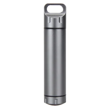 135x30mm Outdoor Waterproof Storage Box Aluminum Alloy EDC Survival Pill/Match Bottle Case Container Emergency ToolKits
135x30mm Outdoor Waterproof Storage Box Aluminum Alloy EDC Survival Pill/Match Bottle Case Container Emergency ToolKits