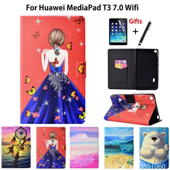 Case for Huawei MediaPad T3 7.0 BG2-W09 Cover Stand Funda Fashion Girls TPU + PU Leather for Honor Play Pad 2 7.0 +Film+Pen
Case for Huawei MediaPad T3 7.0 BG2-W09 Cover Stand Funda Fashion Girls TPU + PU Leather for Honor Play Pad 2 7.0 +Film+Pen