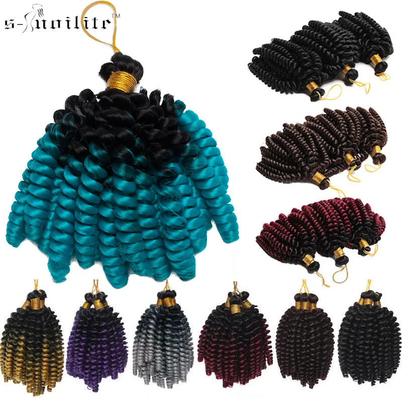 SNOILITE 6inch Ombre Jumpy Wand Curl Crochet Braids 20 Roots Jamaican Bounce Synthetic Crochet Hair Extension for Black Women
SNOILITE 6inch Ombre Jumpy Wand Curl Crochet Braids 20 Roots Jamaican Bounce Synthetic Crochet Hair Extension for Black Women