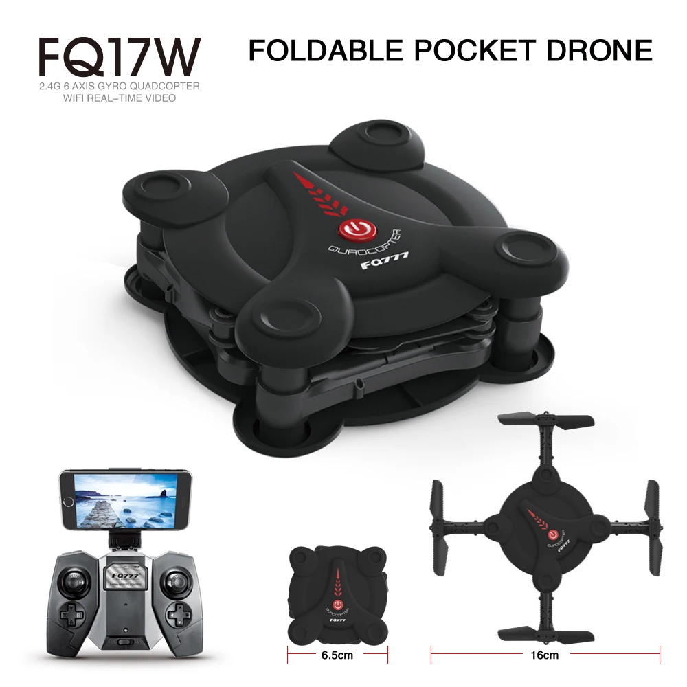 KNL HOBBY FQ17W foldable pocket aerial drone mini folding quadcopter RC piloted 2.4G 6 axis gyro quadcopter wifi real time video
KNL HOBBY FQ17W foldable pocket aerial drone mini folding quadcopter RC piloted 2.4G 6 axis gyro quadcopter wifi real time video