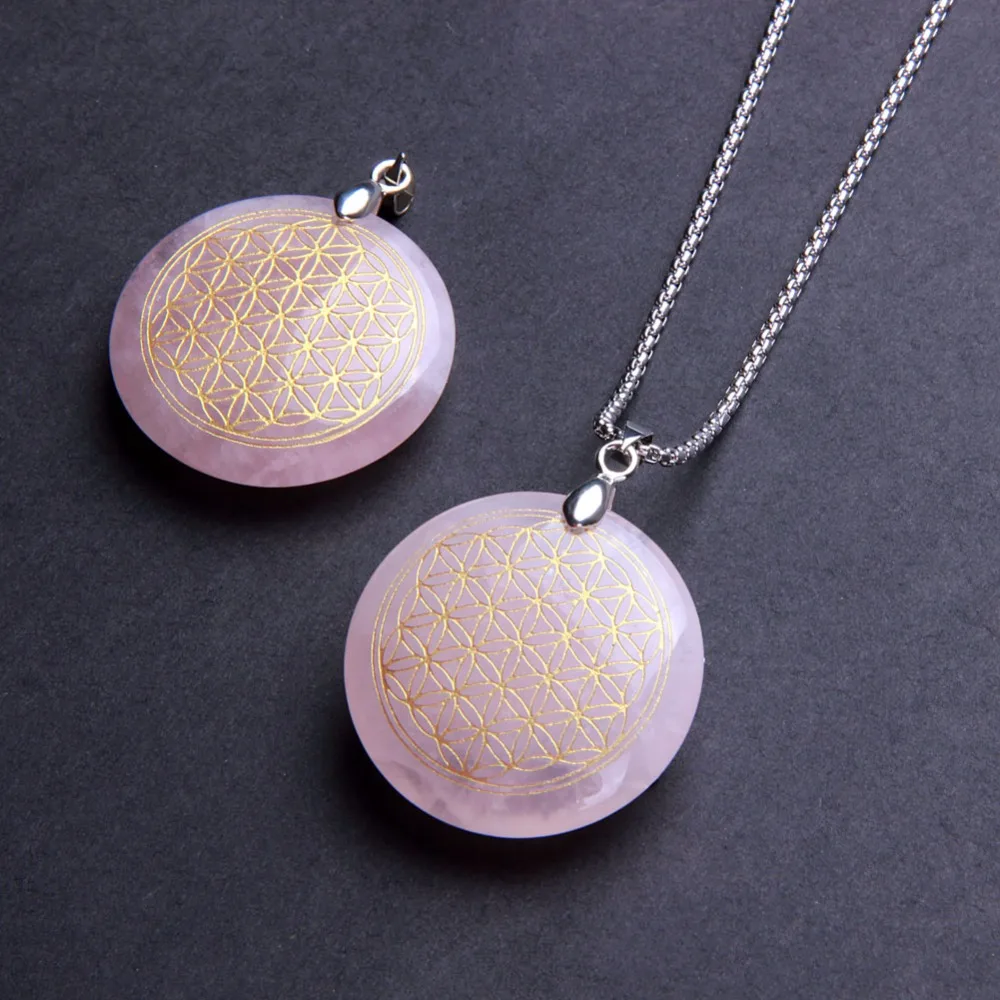 Natural Tumbled Semiprecious Stone Bloom Flower of Life Pendant Diy Necklace Quartz Crystal Reiki Healing Pattern Round Shape
Natural Tumbled Semiprecious Stone Bloom Flower of Life Pendant Diy Necklace Quartz Crystal Reiki Healing Pattern Round Shape