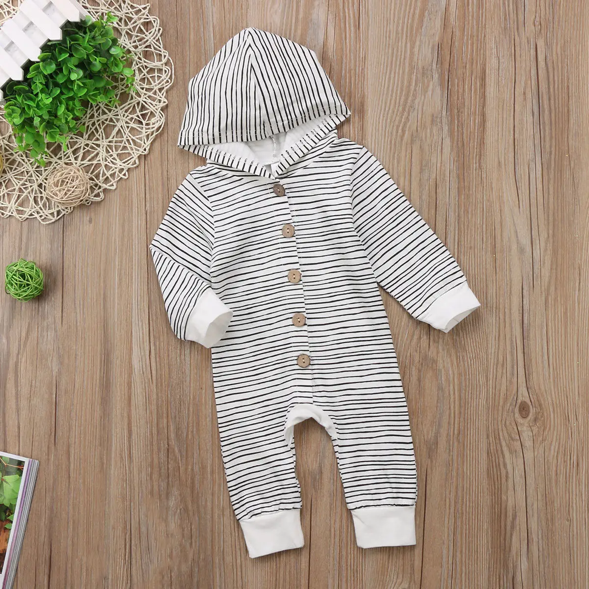 Infant Newborn Baby Boy Girl Kid Striped Hooded Romper Jumpsuit Clothes Sweater Outfits Res
Infant Newborn Baby Boy Girl Kid Striped Hooded Romper Jumpsuit Clothes Sweater Outfits Res