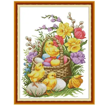 Chicks and Flowers DIY Handmade Needlework Counted 14CT Printed Cross Stitch Embroidery Kit Set Home Decoration
Chicks and Flowers DIY Handmade Needlework Counted 14CT Printed Cross Stitch Embroidery Kit Set Home Decoration