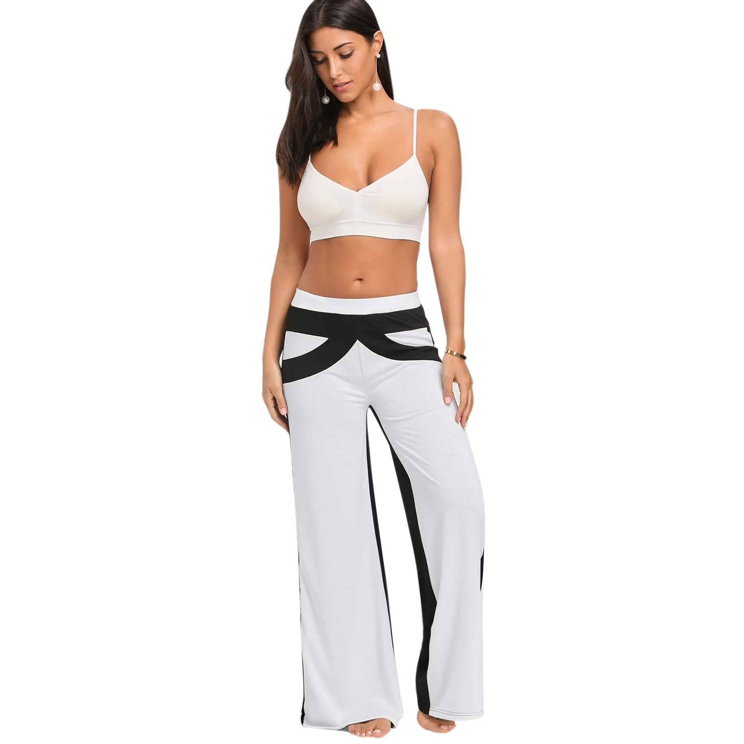 ELOS-Plus Size Ladies Yoga Sports Long Pants Wide Leg Trousers High Waist Elastic Casual Fashion Stitching Color Women Pants
ELOS-Plus Size Ladies Yoga Sports Long Pants Wide Leg Trousers High Waist Elastic Casual Fashion Stitching Color Women Pants